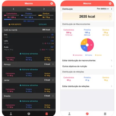 Aplicativos para contar calorias do prato